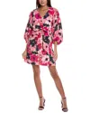 Tyler Boe Maggie Silk Floral Top In Watercolor In Pink