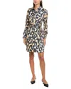 Tyler Boe Ziva Faux Suede Dress Big Animal Print In Multi In Multi