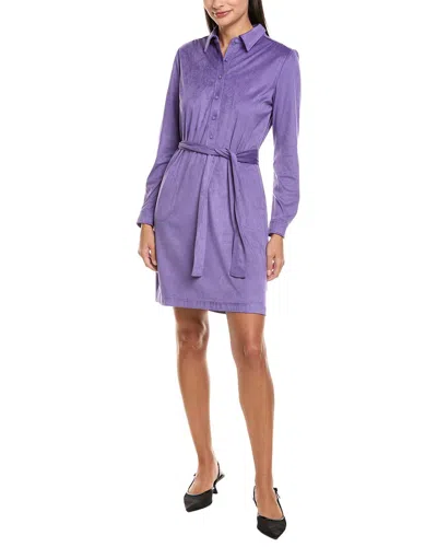 Tyler Boe Tyler Böe Ziva Microsuede Shirtdress In Purple