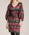 Tyler Boe Val Charm Dress In Red Multi In Multi