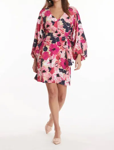 TYLER BOE VAL SILK DRESS IN WATERCOLOR FLORAL