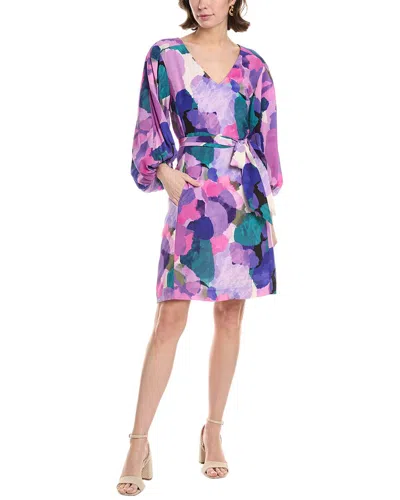 Tyler Boe Val Silk Mini Dress In Purple