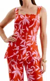 Tyler Boe Vanessa Orchid Top In Multi In Red