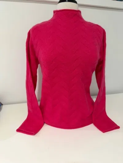 Tyler Boe Women's Cashmere Basketweave Sweater In Pink In Multi