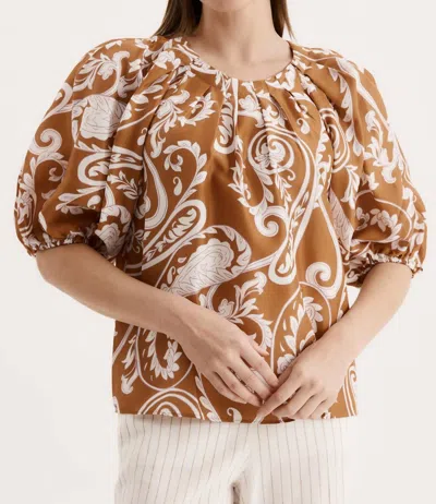 Tyler Boe Women's Renee Silk Top In Ginger In Multi