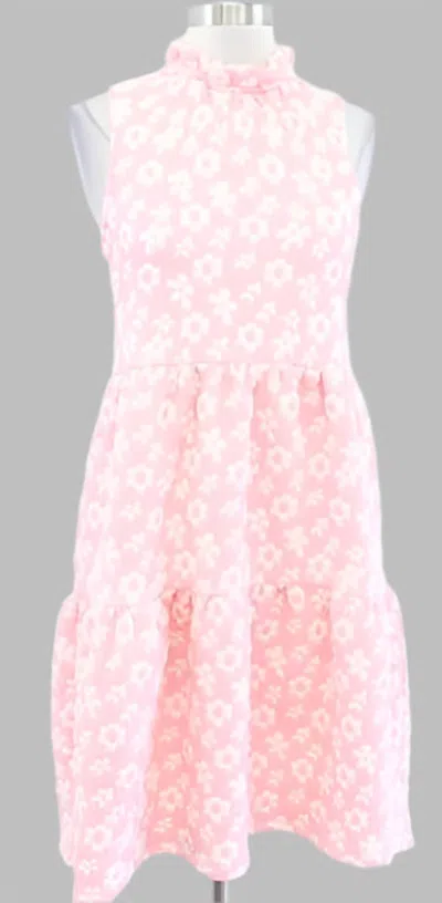 Tyler Boe Women's Textured Dress With Daisies In Pink In Multi