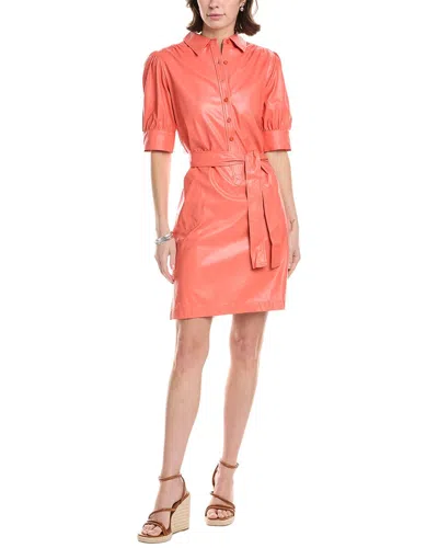Tyler Boe Ziva Shirtdress In Orange