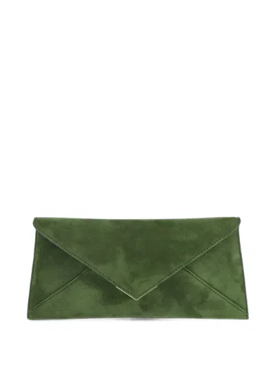 Tyler Ellis 28 Lee Lineage Suede Clutch Bag In Green