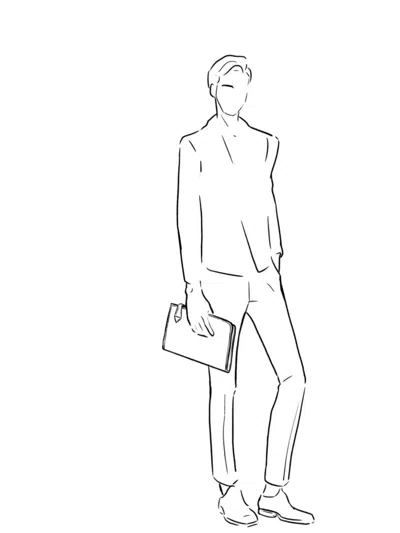 Tyler Ellis Ben Semi-structured Attaché Clutch Bag In White