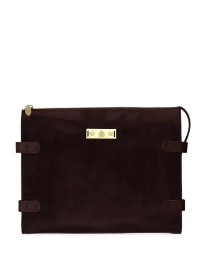 Tyler Ellis Dean Messenger Suede Crossbody Bag In Brown