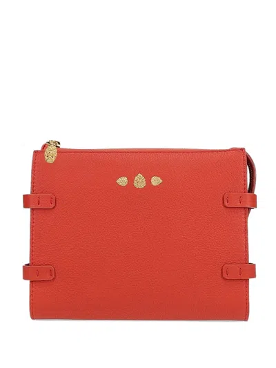 Tyler Ellis Dean Pebbled Leather-messenger Bag In Orange