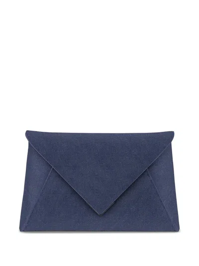 Tyler Ellis Large Lee 'pouchet' Clutch Bag In Blue