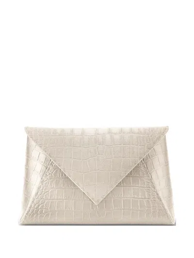 Tyler Ellis Large Lee Pouchet Clutch Bag In Neutral