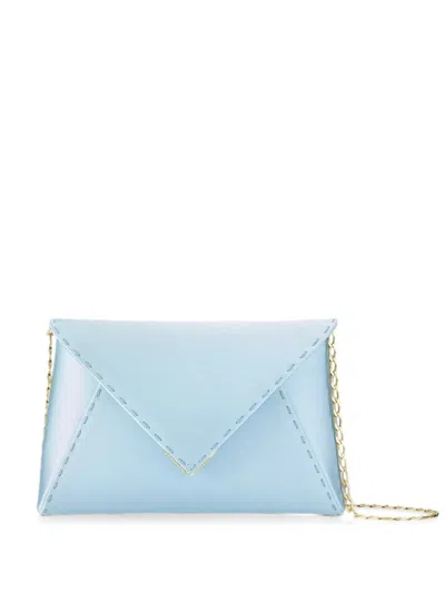 Tyler Ellis Lee Pouchet Hand-stitched Clutch Bag In Blue