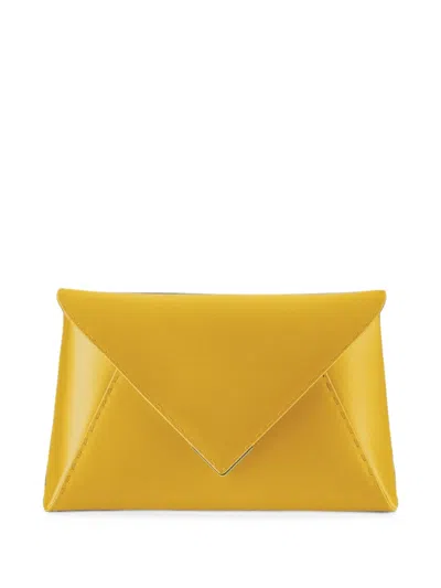 Tyler Ellis Lee Pouchet Hand-stitched Clutch Bag In Yellow