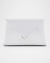 Tyler Ellis Lee Small Pouchet Leather Clutch Bag In Marshmallow