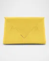 Tyler Ellis Lee Small Pouchet Leather Clutch Bag In Sunshine