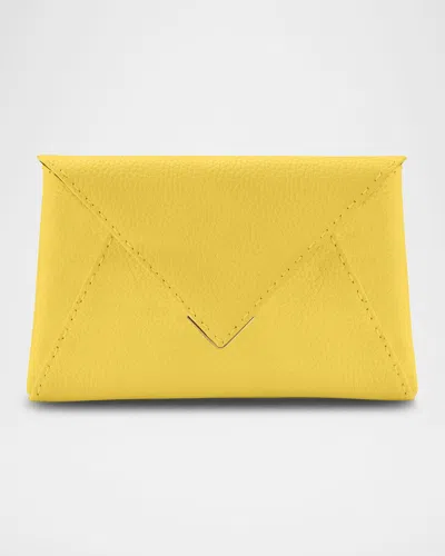 Tyler Ellis Lee Small Pouchet Leather Clutch Bag In Sunshine