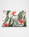 Tyler Ellis Lee Small Pouchet Plant-print Clutch Bag In Birds Of Paradise