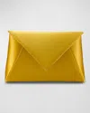 Tyler Ellis Lee Small Satin Pouchette Clutch Bag In Canary