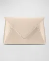 Tyler Ellis Lee Small Satin Pouchette Clutch Bag In Champagne Bubble