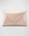 Tyler Ellis Lee Small Satin Pouchette Clutch Bag In Cherry Blossom