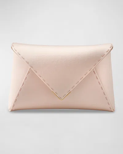Tyler Ellis Lee Small Satin Pouchette Clutch Bag In Cherry Blossom