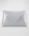 Tyler Ellis Lee Small Satin Pouchette Clutch Bag In Platinum