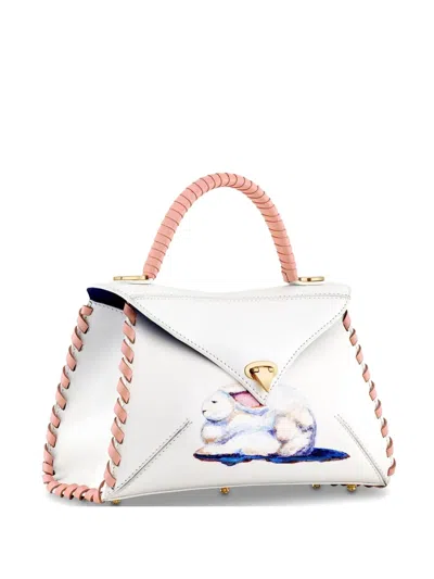 Tyler Ellis Medium Bunny-print Tote Bag In White