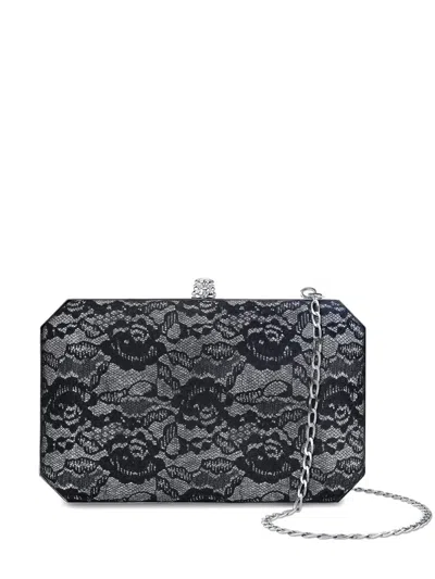Tyler Ellis Medium Perry Lace-detail Clutch Bag In Black