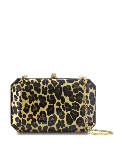 Tyler Ellis Medium Perry Patent Leather Clutch Bag In Black