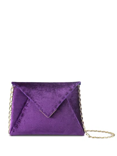 Tyler Ellis Micro Lee Pouchet Clutch Bag In Purple