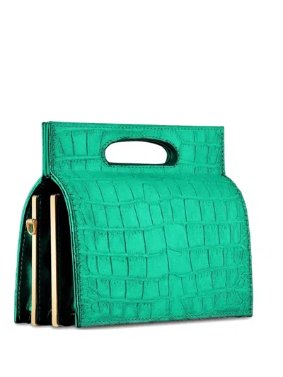Tyler Ellis Mini Stella Crocodile-effect Tote Bag In Green