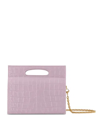 Tyler Ellis Mini Stella Crocodile-effect Tote Bag In Pink