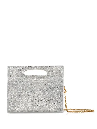 Tyler Ellis Mini Stella Crystal-embellished Tote Bag In Silver
