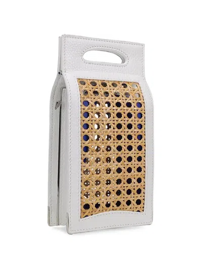 Tyler Ellis Mini Stella Wicker Tote Bag In White