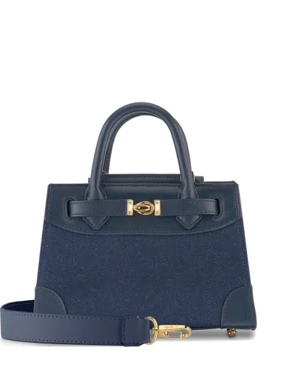 Tyler Ellis Mini Winnie Bond-closure Tote Bag In Blue