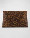 Tyler Ellis Signature Lee Small Leopard Satin Clutch In Leopard
