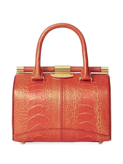 Tyler Ellis Small Jamie Doctor Leather Tote Bag In Orange