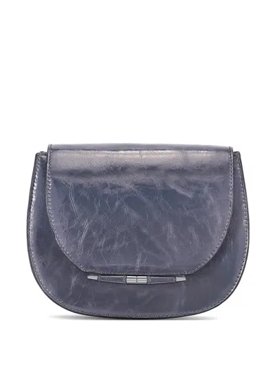 Tyler Ellis Small Jane Saddle Crossbody Bag In Gray