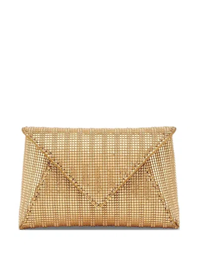 Tyler Ellis Small Lee 'pouchet' Chainmail Clutch Bag In Gold