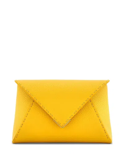 Tyler Ellis Small Lee 'pouchet' Clutch Bag In Yellow