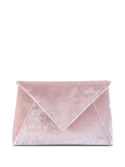 Tyler Ellis Small Lee 'pouchet' Crushed-texture Clutch Bag In Pink