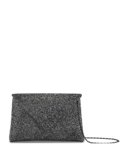 Tyler Ellis Small Lee Pouchet Swarovski Crystal-embellished Clutch Bag In Gray