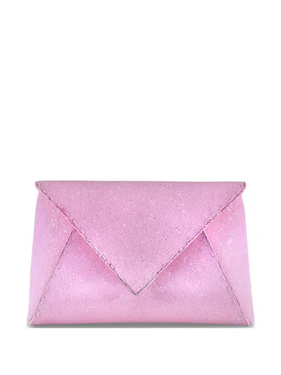 Tyler Ellis Small Lee Pouchet Swarovski Crystal-embellished Clutch Bag In Pink