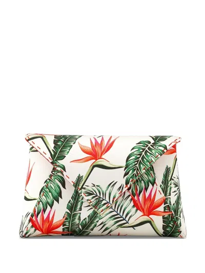 Tyler Ellis Small Lee 'pouchet' Tropical-print Clutch Bag In Multi