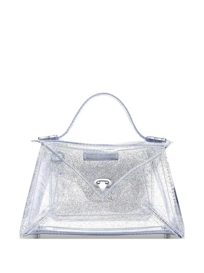 Tyler Ellis Small Lj Jelly Glitter-effect Tote Bag In White