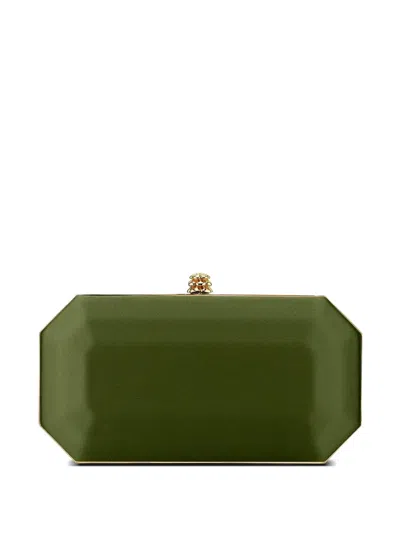 Tyler Ellis Small Perry Clutch Bag In Green