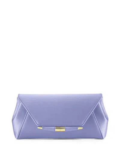 Tyler Ellis Small Piper Infinity Bar Clutch Bag In Purple