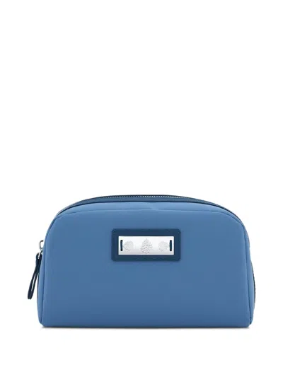 Tyler Ellis Small Travel Pouch Plaque Make Up Bag In Blue